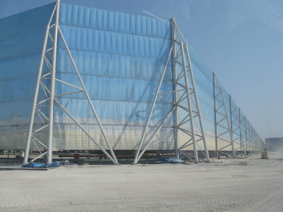 Wind fencing / break - Painted wind fencing in Bahrain