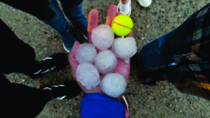 Golfball size hail stones